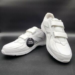Ryka Sandria SR Women 10W White Leather Slip Resistant Hook Loop Work Shoes